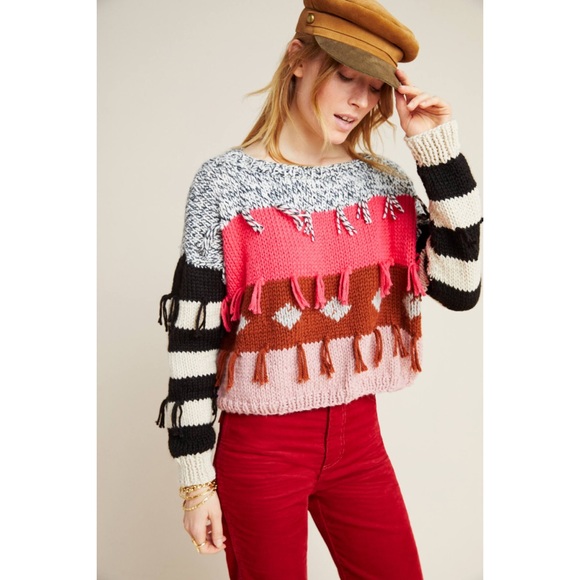 Anthropologie Pina Fringed Sweater - Picture 5 of 9